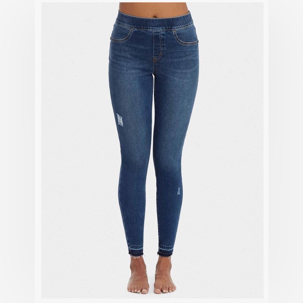 SPANX distressed denim leggings